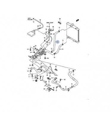 Manguera superior radiador INDIA