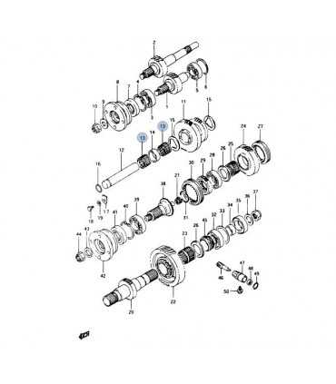 Rodamiento piñon dual caja transferencia INDIA