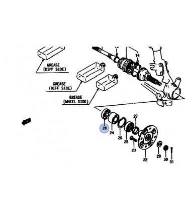 Reten (44x62x7) eje rueda delantera JAPON