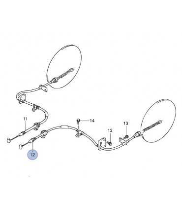 Cable piola freno mano trasera izquierda JAPON