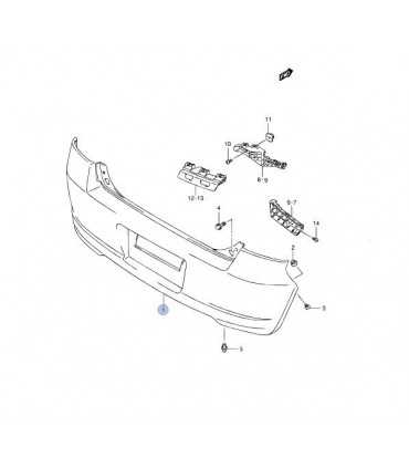 Cubierta parachoque trasero TAIWAN