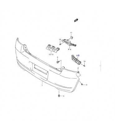 Soporte parachoque trasero ORIGINAL