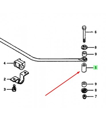 Buje punta barra estabilizadora NACIONAL