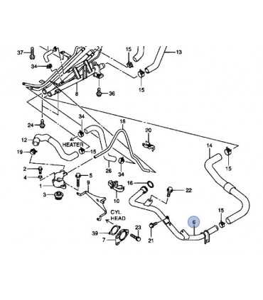 Tubo entrada agua TAIWAN