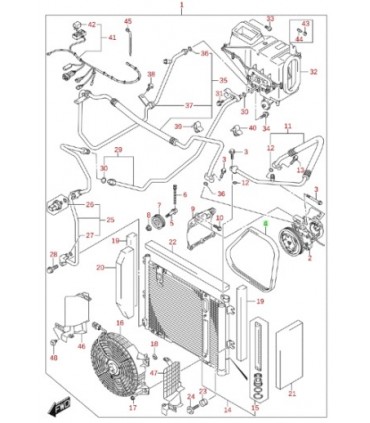 Correa alternador direccion hidraulica c/ac (4PK954) KOREA