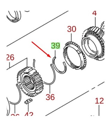 Seguro Sincronizador Tercera Caja Cambio ORIGINAL