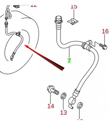 Flexible de freno delantero izquierdo/derecho TAIWAN
