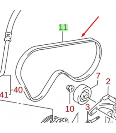 Correa de ventilador (4PK995) JAPON