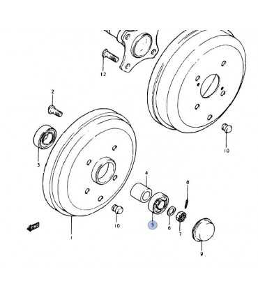 Rodamiento (6204) exterior rueda trasera  JAPON