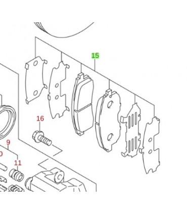 Juego de pastillas de freno EUA