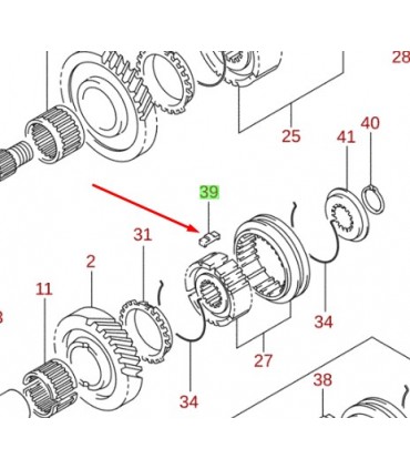 Chaveta seguro sincronizador quinta ORIGINAL