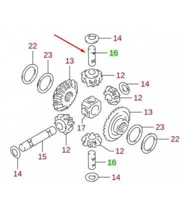 Pasador Eje Plantetario Corto ORIGINAL