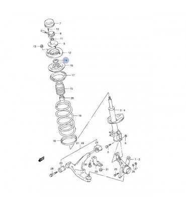 Rodamiento soporte cazoleta amortiguador delantero INDIA