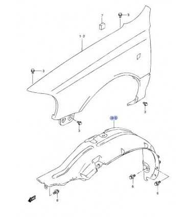 Guardafango delantero derecho INDIA
