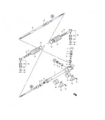 Terminal cremallera direccion  TAIWAN