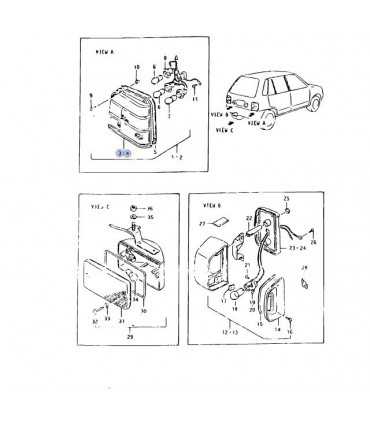Farol trasero derecho INDIA