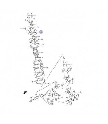 Cazoleta para amortiguador delantero TAIWAN