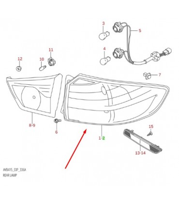 Farol trasero izquierdo exterior ORIGINAL