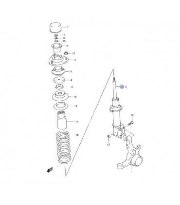 Amortiguador delantero derecho KOREA