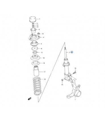 Amortiguador delantero izquierdo KOREA