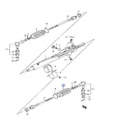 Fuelle cremallera direccion TAIWAN