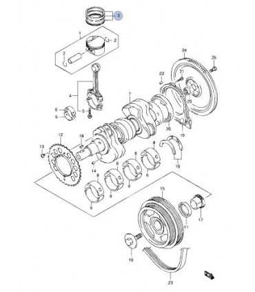 Anillos de motor STD  (3 cilindros) JAPON