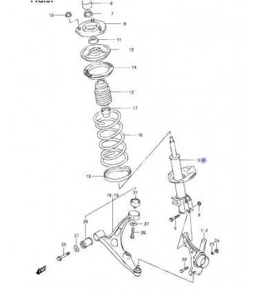 Amortiguador delantero izquierdo TAIWAN