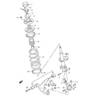 Amortiguador delantero izquierdo TAIWAN