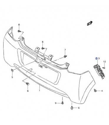 Soporte mensula derecha parachoque trasero INDIA