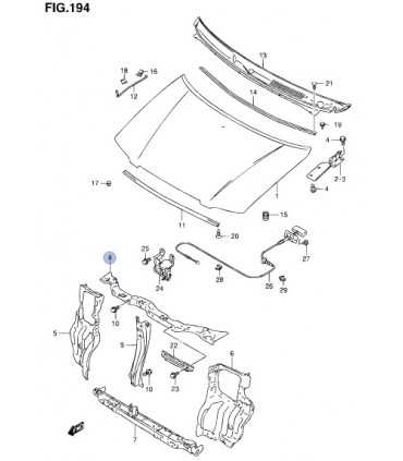 Soporte superior capot INDIA