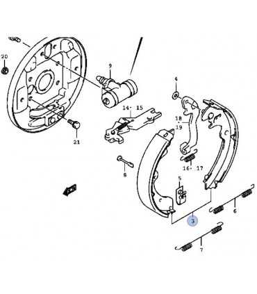 Balatas de freno Juego 4 piezas TAIWAN
