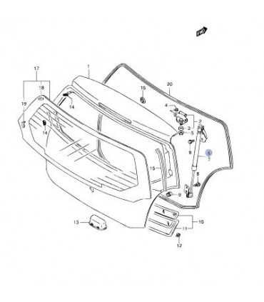 Amortiguador portalón izquierdo INDIA