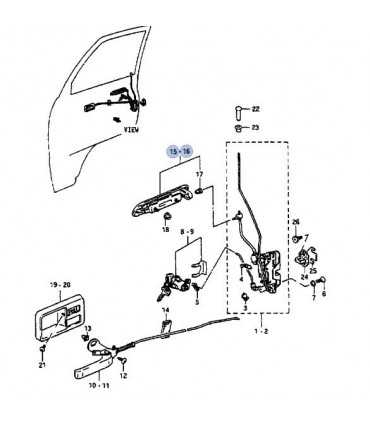 Manilla puerta delantera exterior derecha TAIWAN