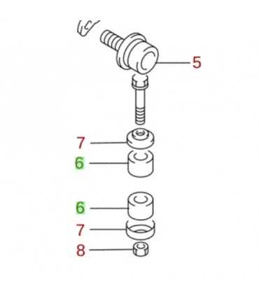 Buje de goma para bieleta barra estabilizadora JAPÓN