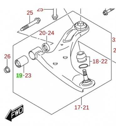 Buje de bandeja delantero TAIWAN
