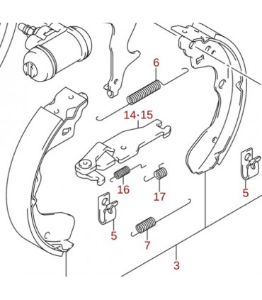 Balatas de frenos traseras (JUEGO) TAIWAN