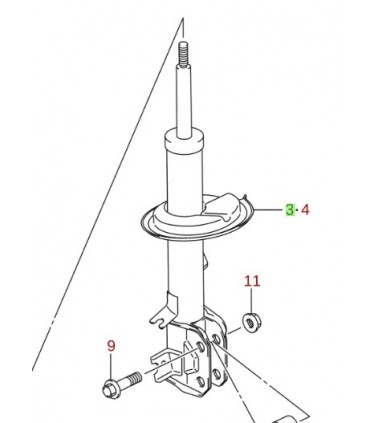 Amortiguador delantero derecho TAIWAN