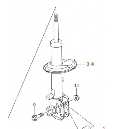 Amortiguador delantero izquierdo TAIWAN