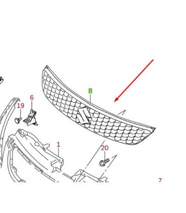 Mascara de radiador (Tipo 1) ORIGINAL