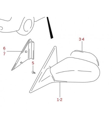 Espejo exterior derecho eléctrico TAIWAN