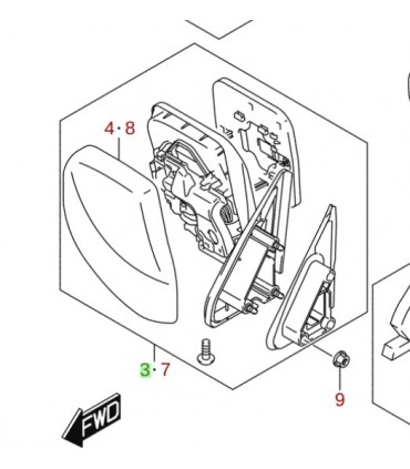 Espejo exterior derecho ORIGINAL
