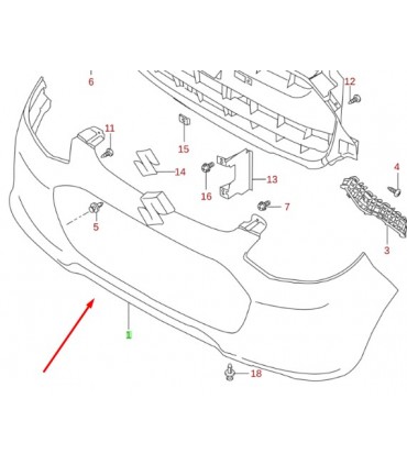 Parachoque delantero INDIA